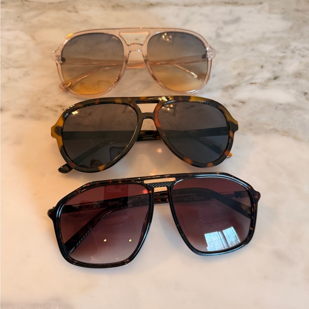 Quay Australia Sunglasses Set - Pink, Tortoise, Black